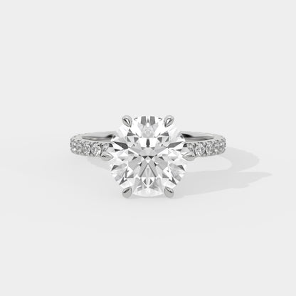 Solitaire with Pave - 4.50ct