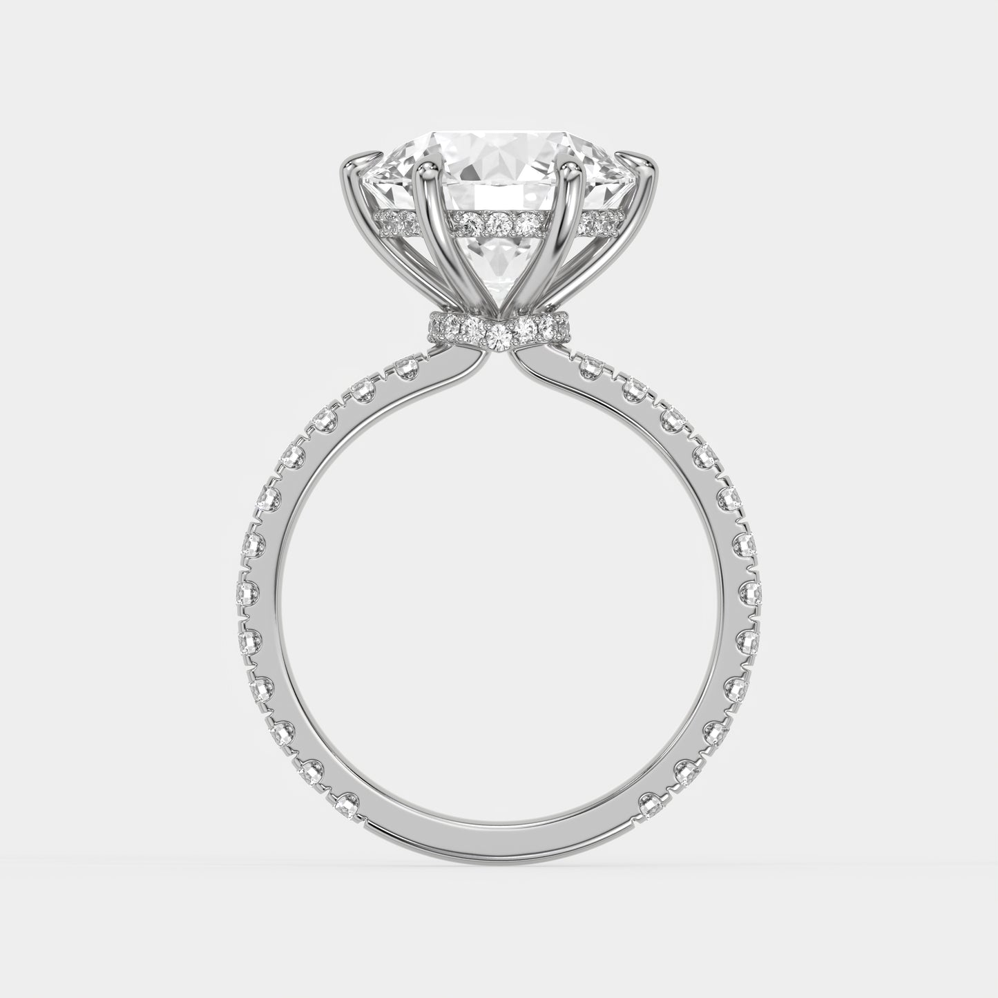 Solitaire with Pave - 4.50ct