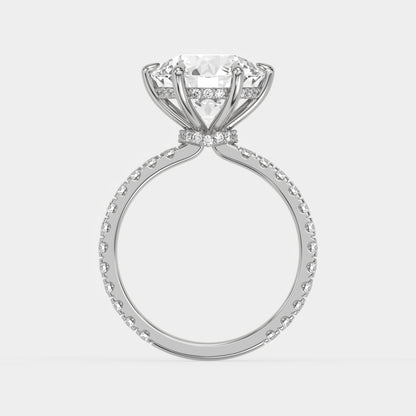 Solitaire with Pave - 4.50ct