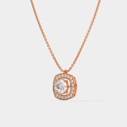 Solitaire Halo Pendant