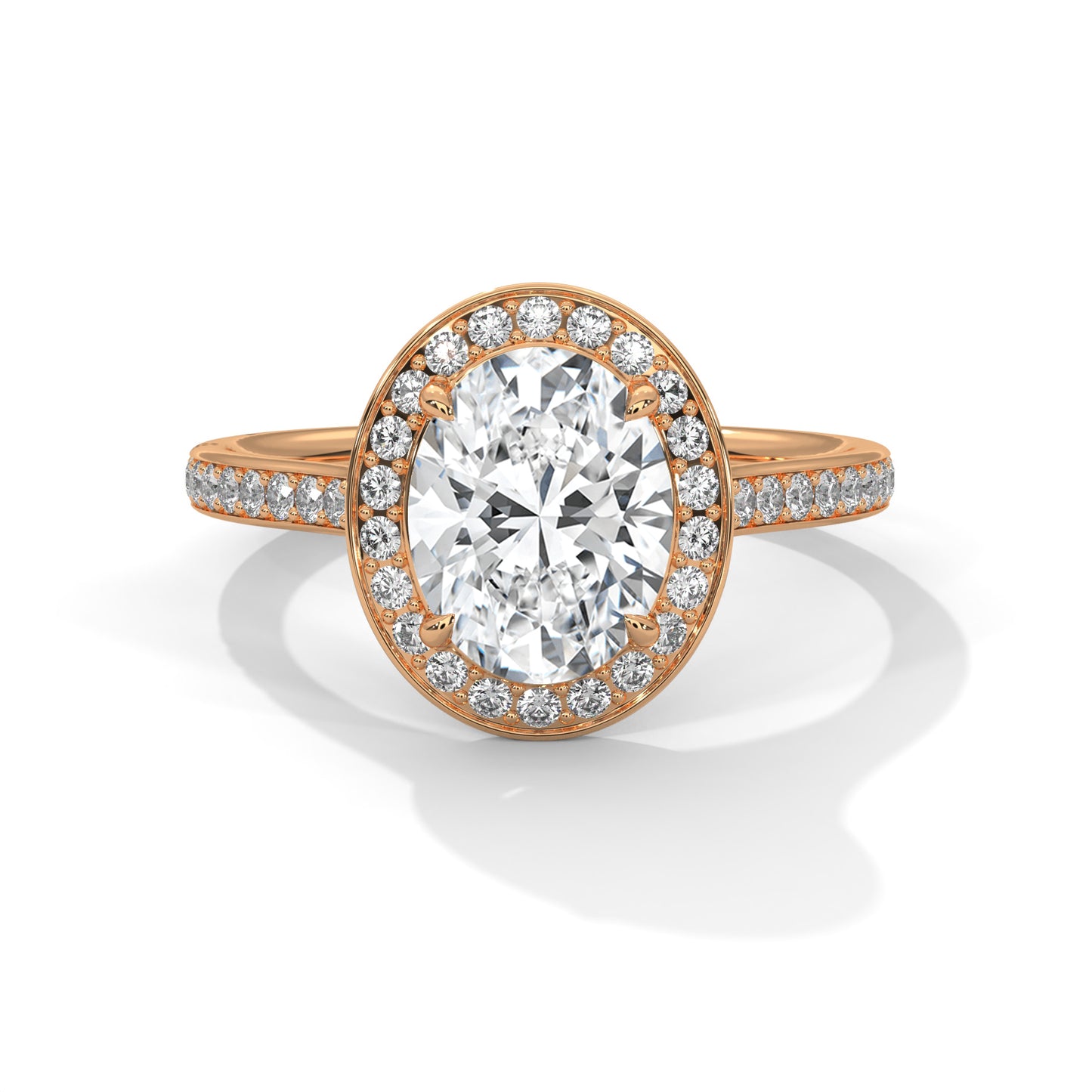 Oval Halo with Pave
