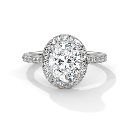 Oval Halo with Pave