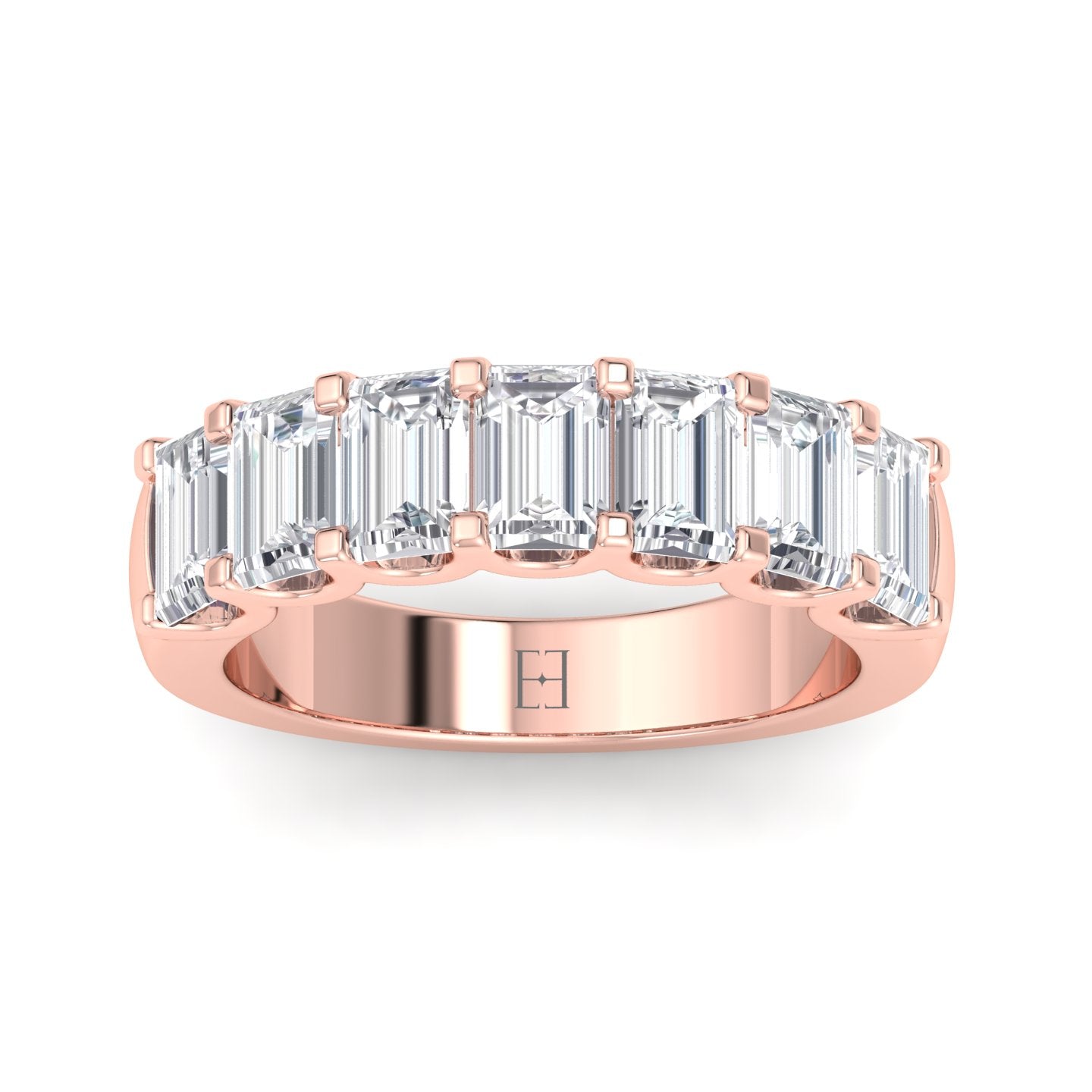 Half Eternity Band-Emerald