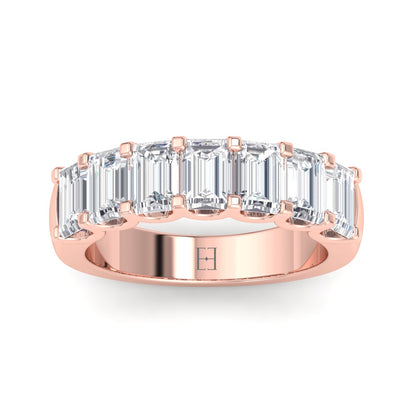 Half Eternity Band-Emerald