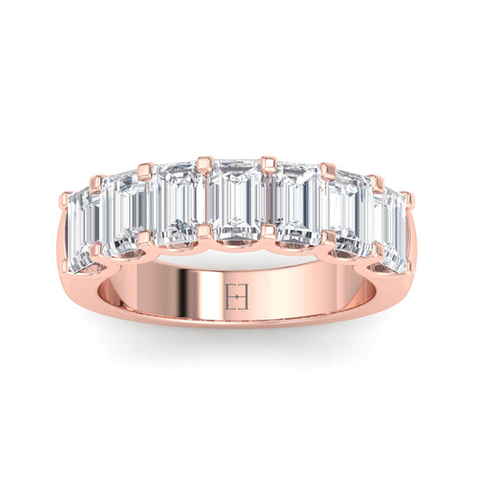 Half Eternity Band-Emerald