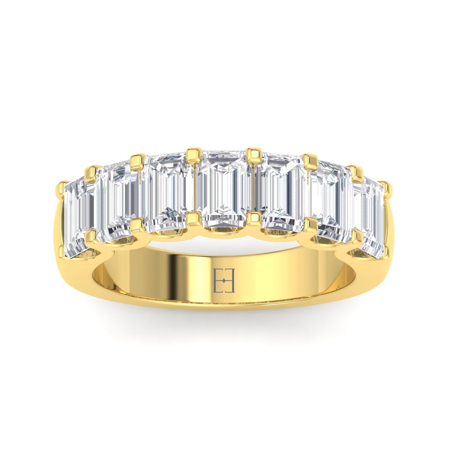 Half Eternity Band-Emerald