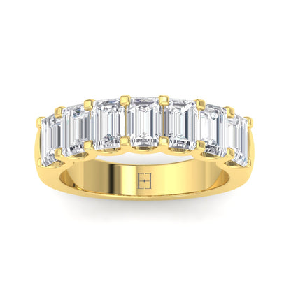Half Eternity Band-Emerald