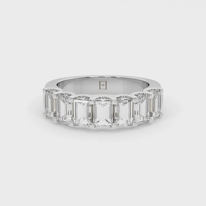 Half Eternity Band-Emerald